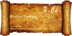 Rosta Csenge névjegykártya
